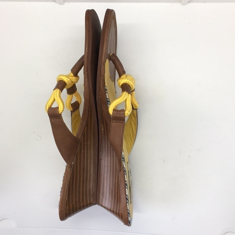 Sperry Top Sider Yellow Rope Thong Sandals. Size 6. - Picture 5 of 7
